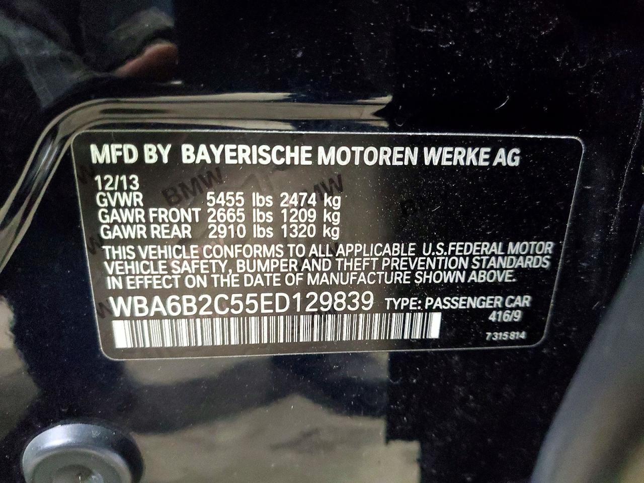 2014 BMW 6 Series
