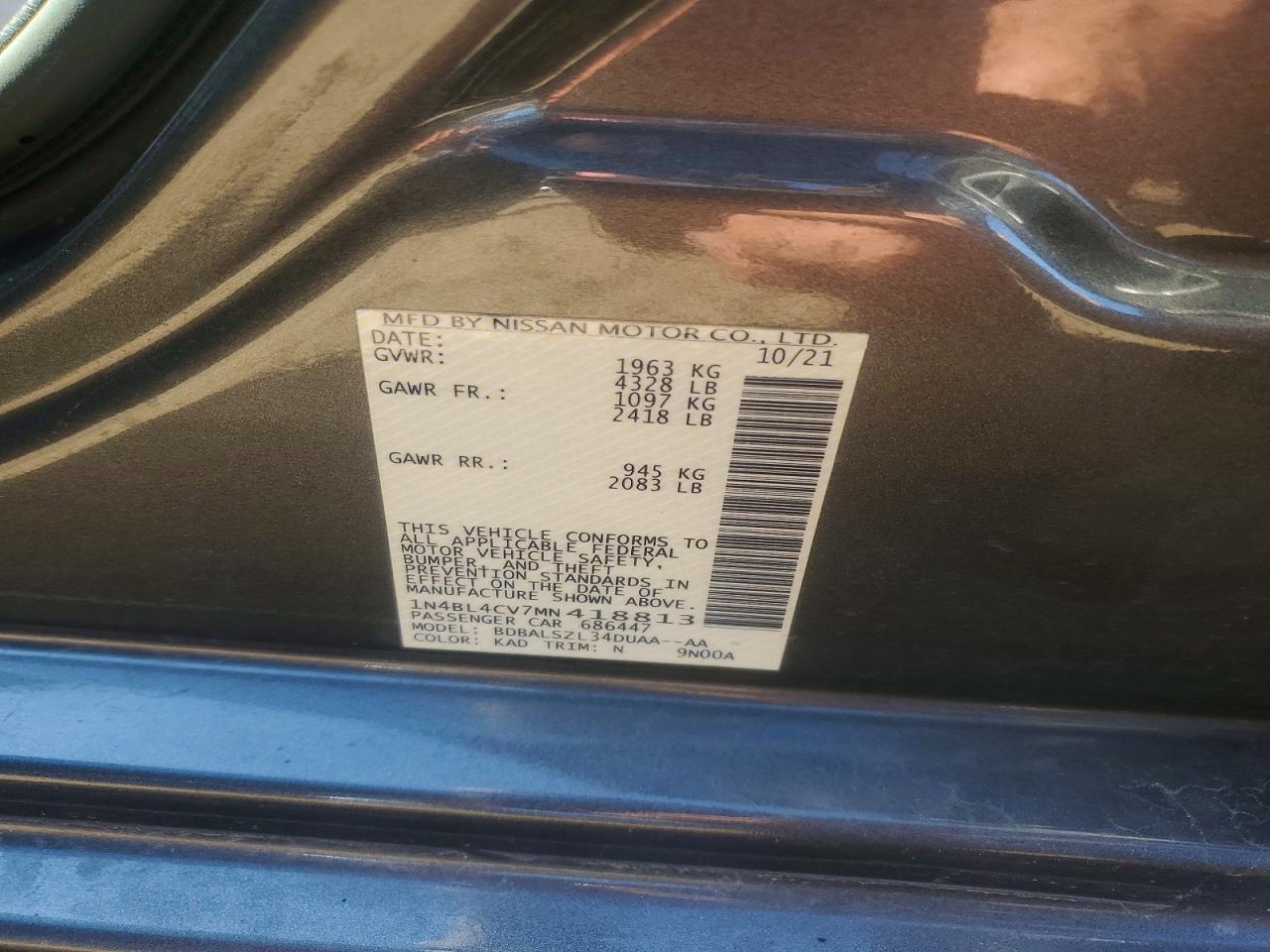 2021 NISSAN ALTIMA