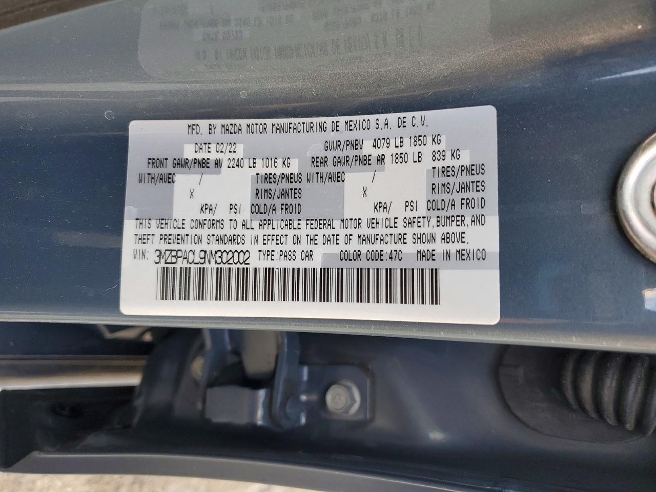 2022 MAZDA 3