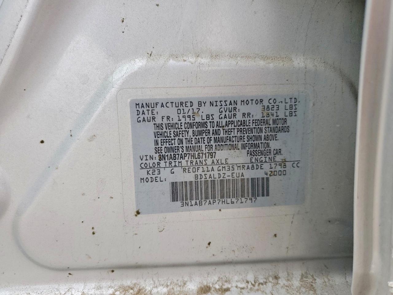 2017 NISSAN SENTRA
