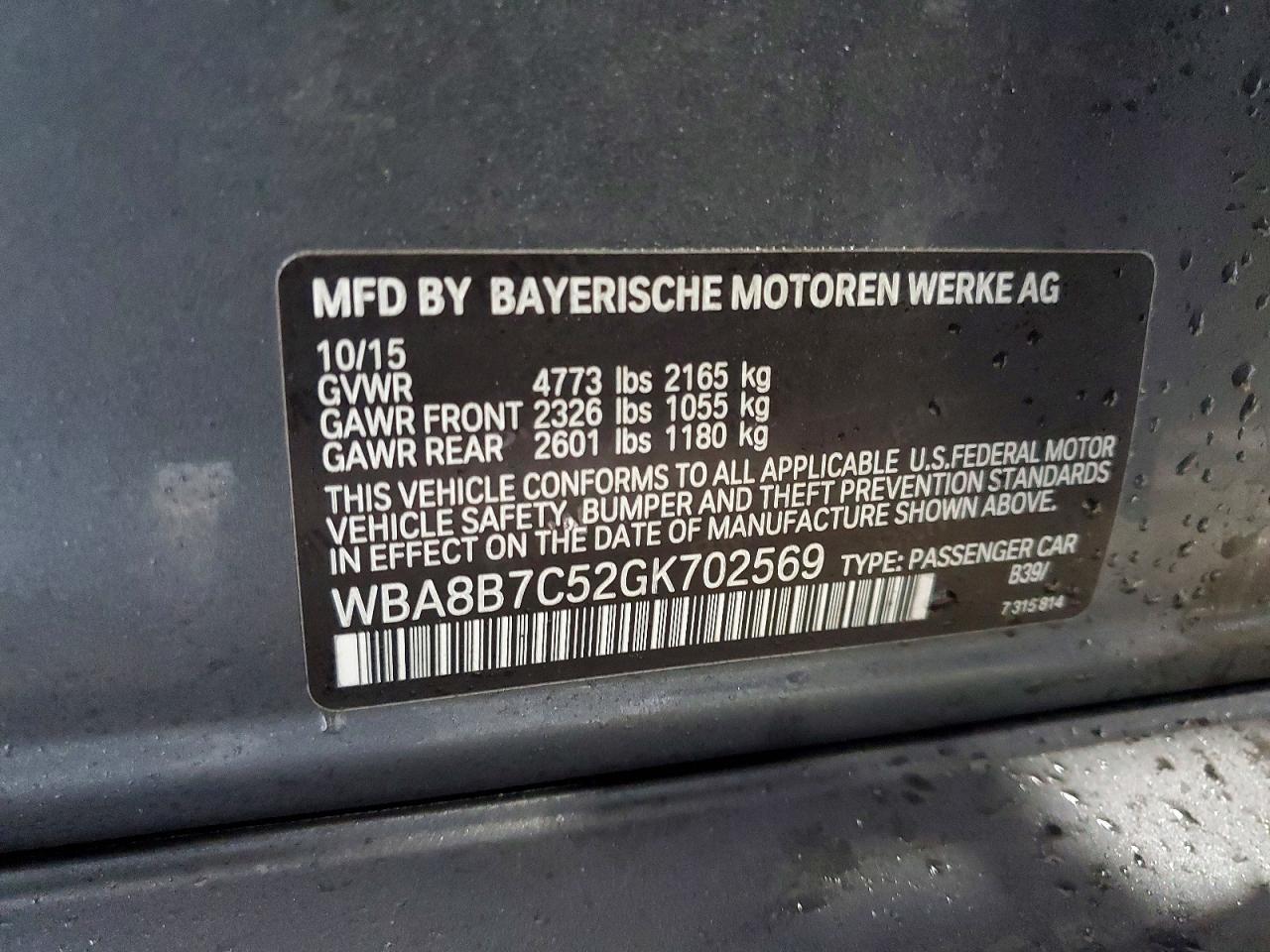 2016 BMW 3 SERIES