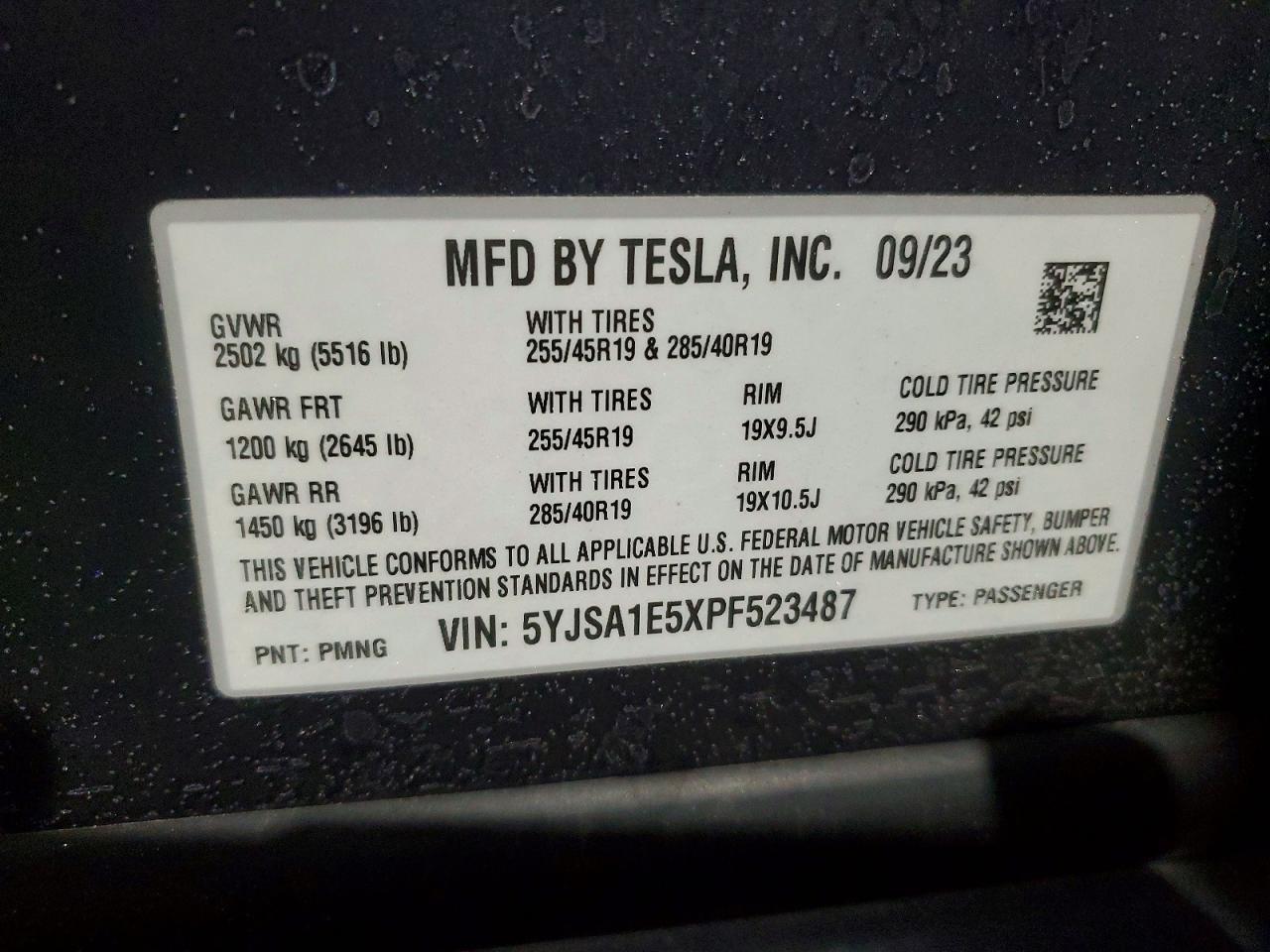 2023 TESLA MODEL S