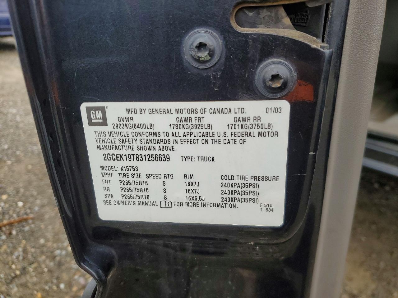 2003 CHEVROLET Silverado