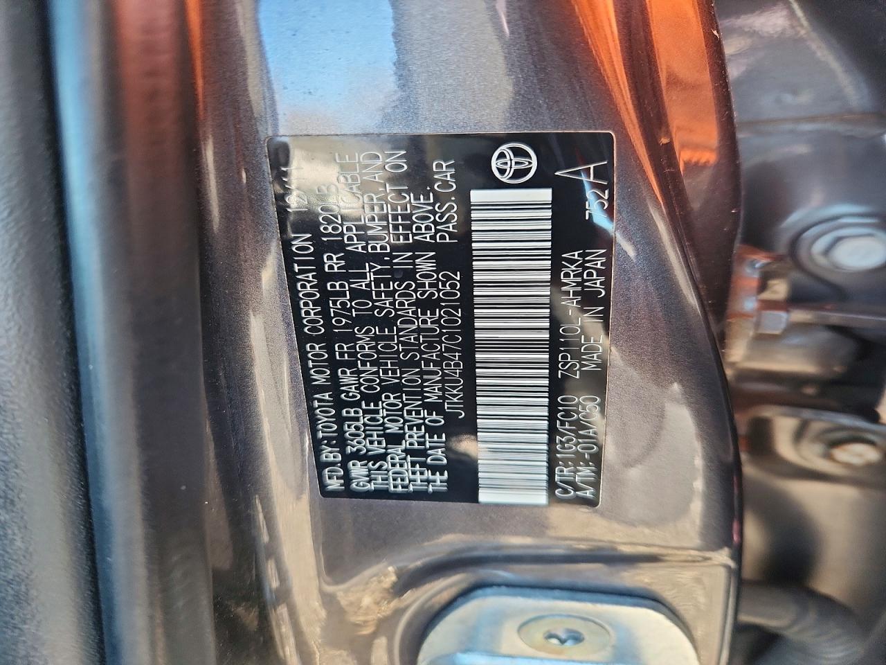 2012 TOYOTA SCION