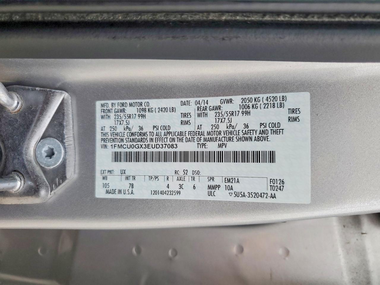 2014 FORD ESCAPE