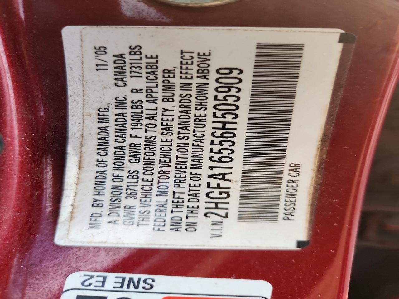 2006 HONDA CIVIC