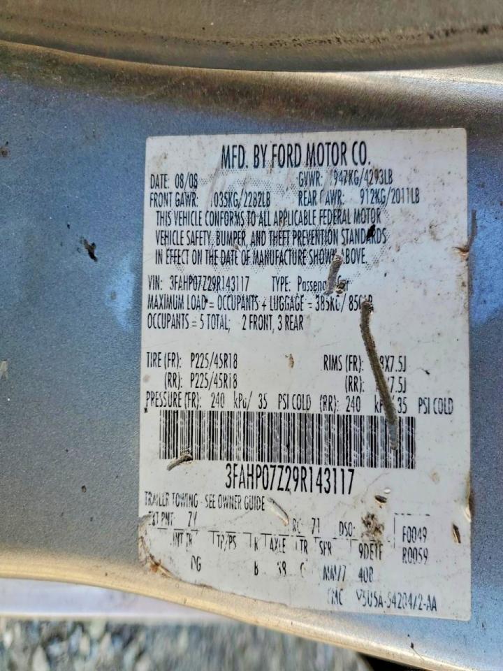 2009 FORD FUSION