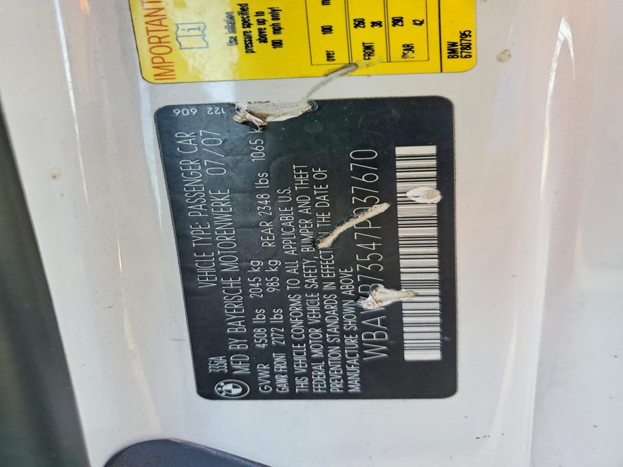 2007 BMW 3 SERIES