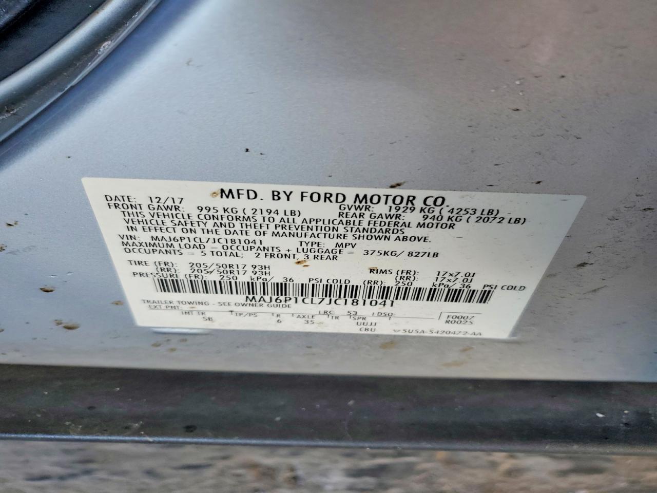 2018 FORD EcoSport
