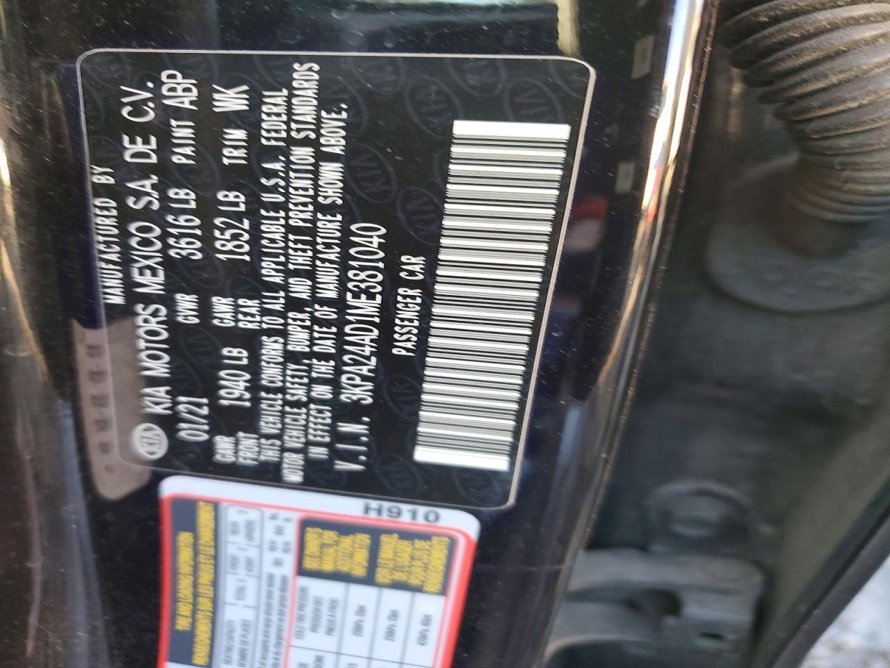 2021 KIA RIO