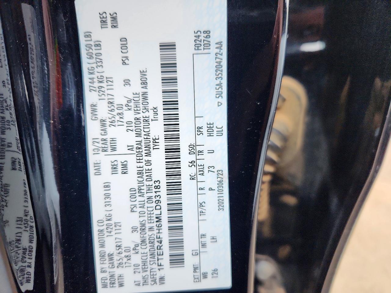 2021 FORD RANGER