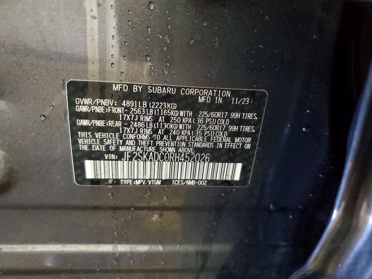 2024 SUBARU FORESTER