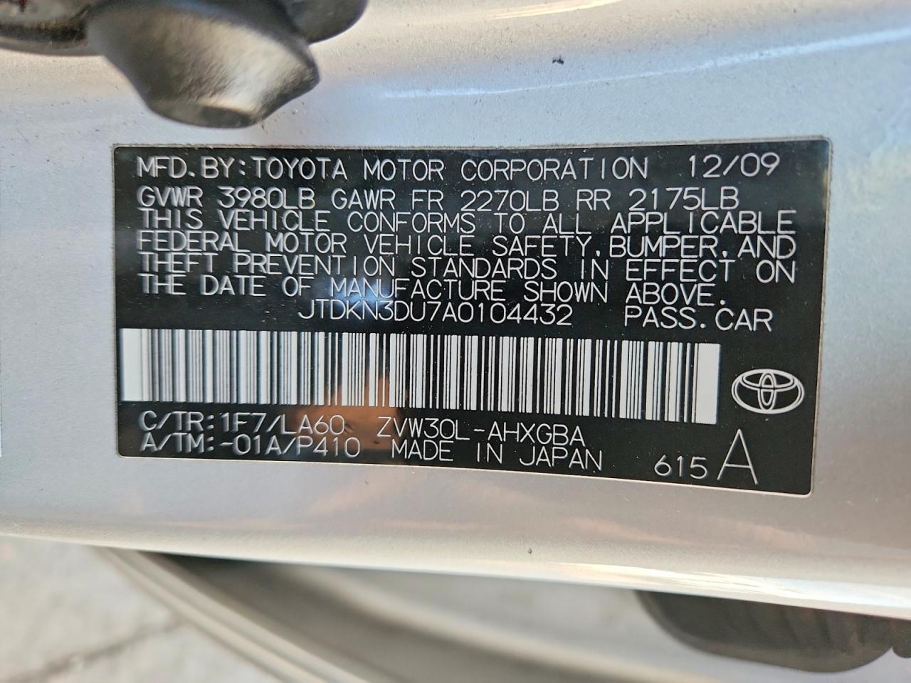 2010 TOYOTA PRIUS