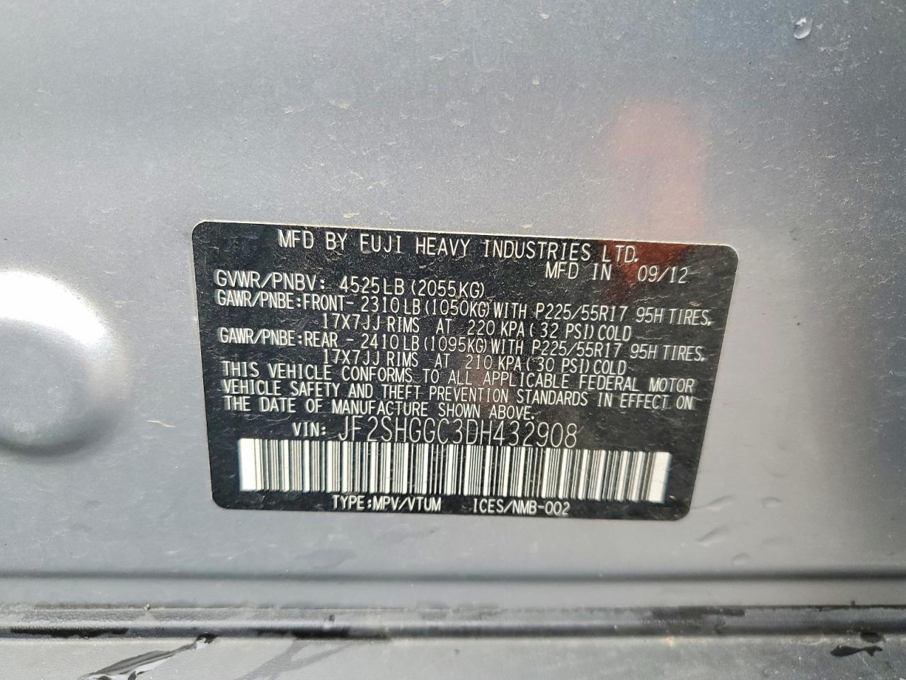 2013 SUBARU FORESTER