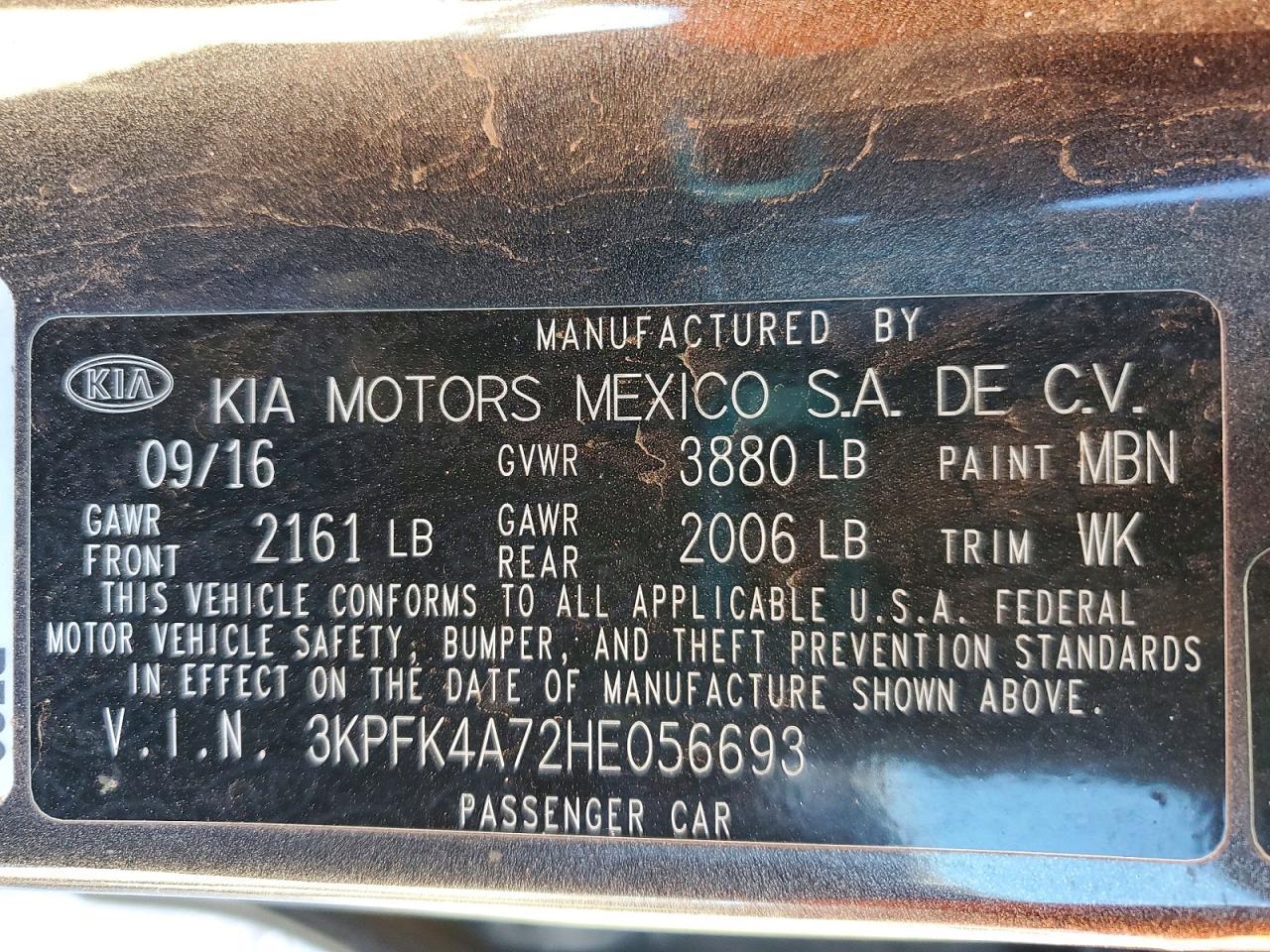 2017 KIA FORTE
