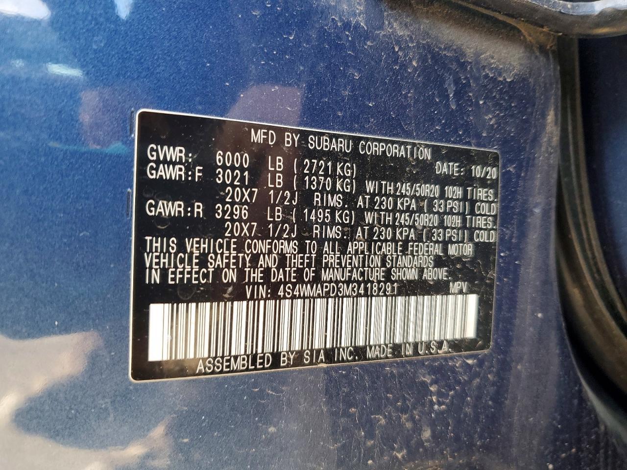 2021 SUBARU Ascent