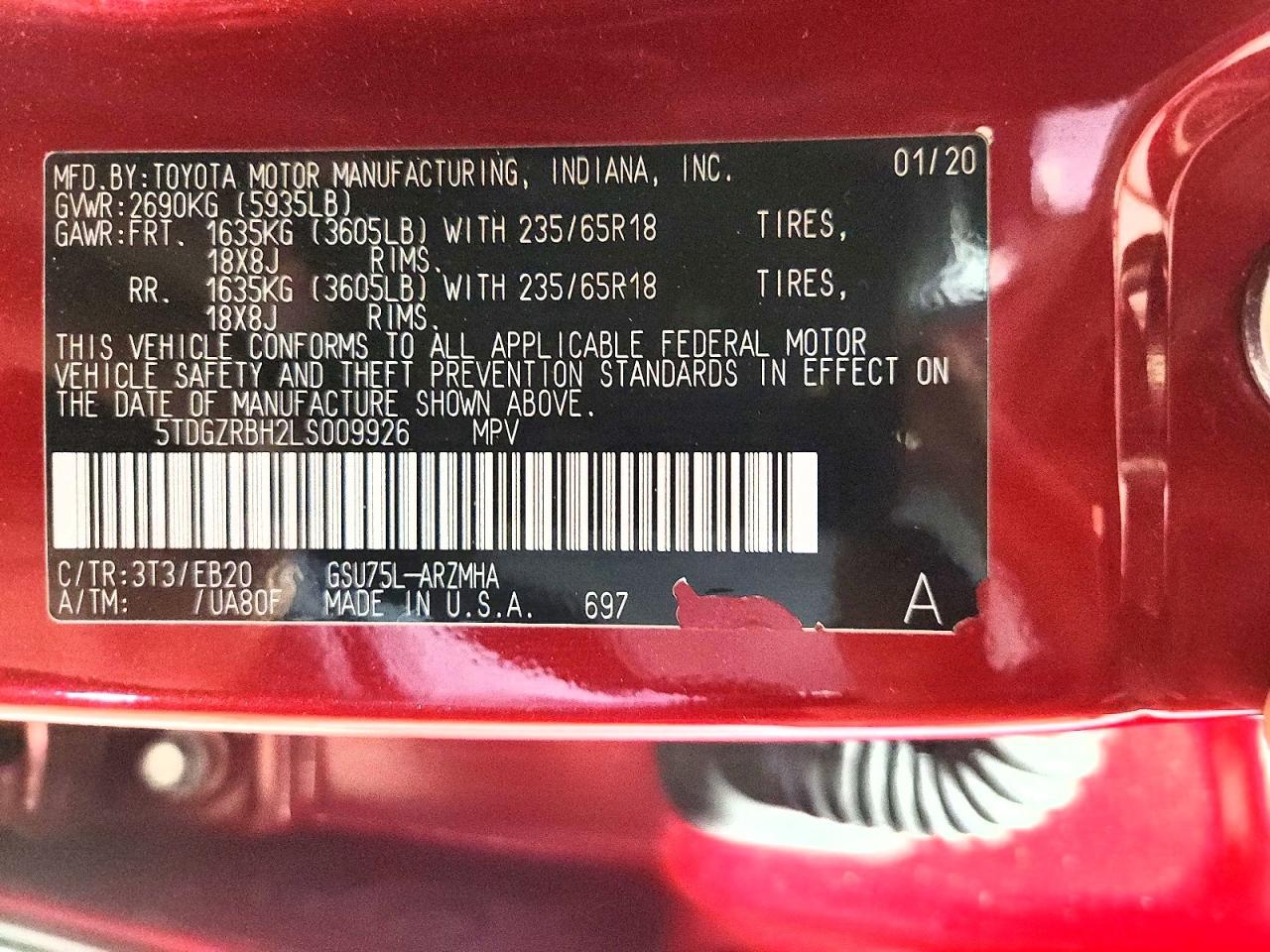 2020 TOYOTA HIGHLANDER