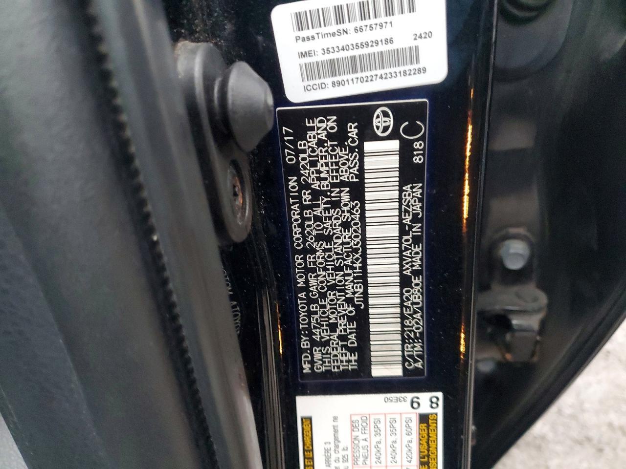 2018 TOYOTA CAMRY