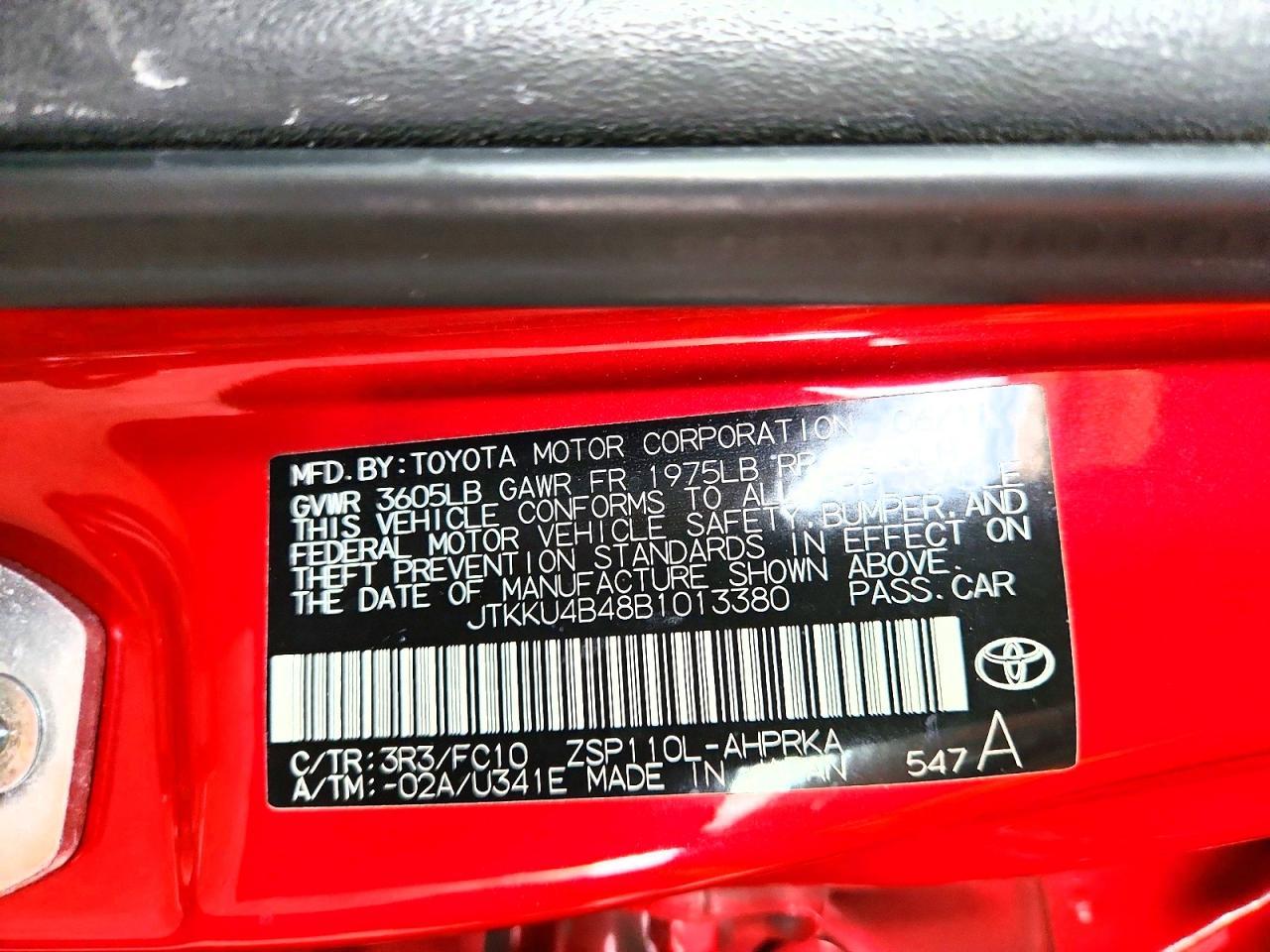 2011 TOYOTA SCION