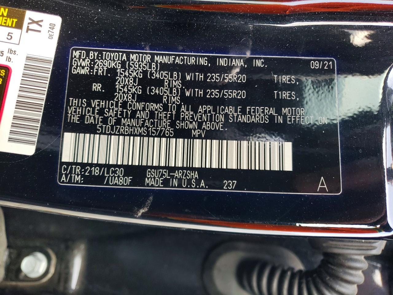 2021 TOYOTA HIGHLANDER