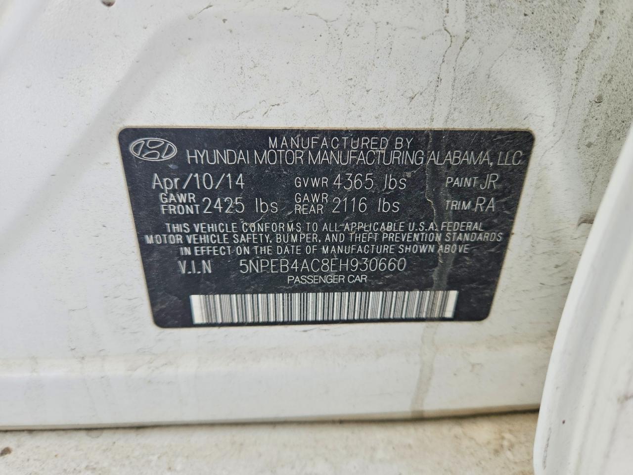 2014 HYUNDAI SONATA