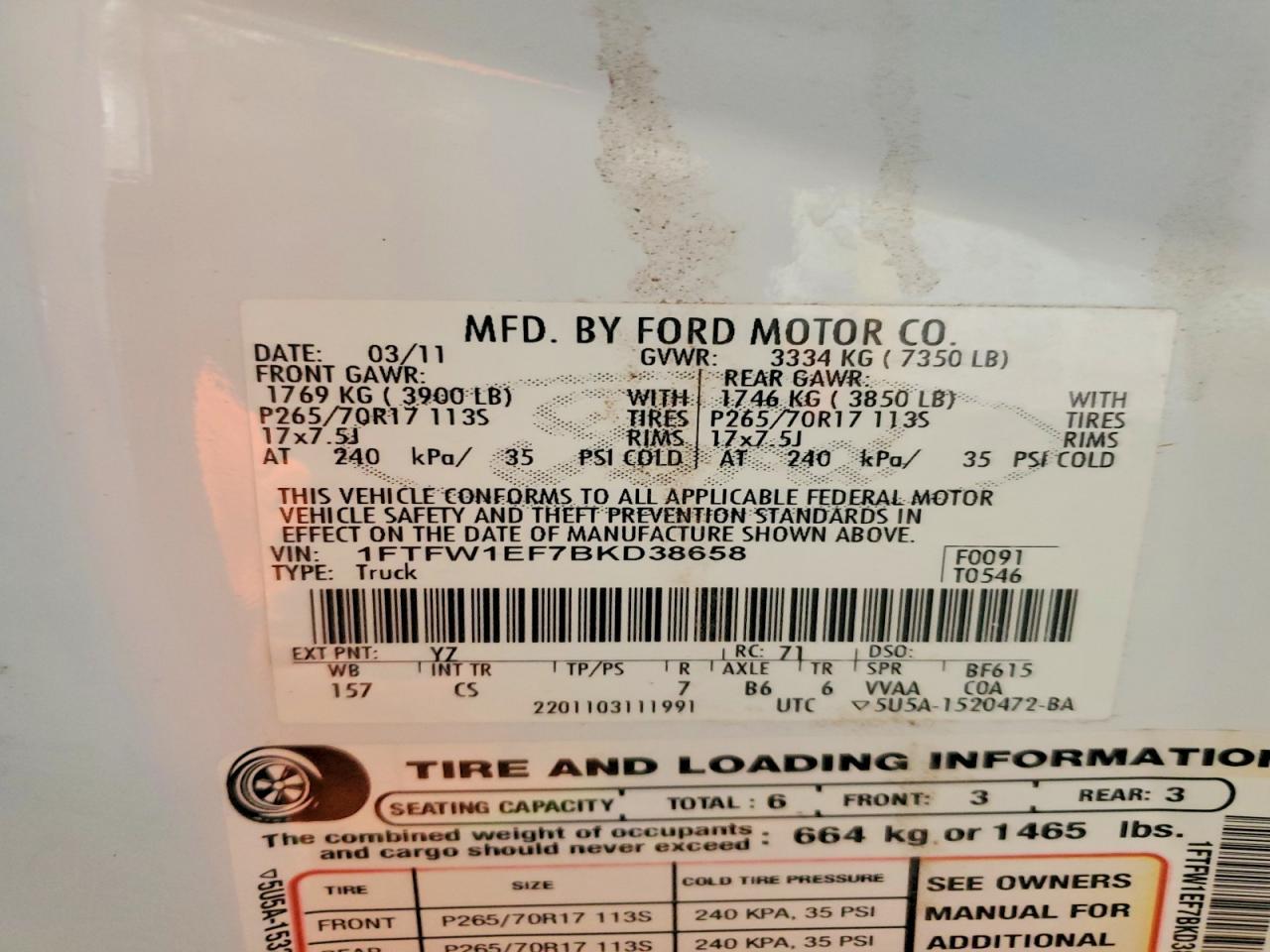 2011 FORD F-150