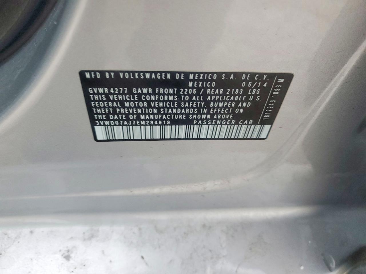 2014 VOLKSWAGEN JETTA