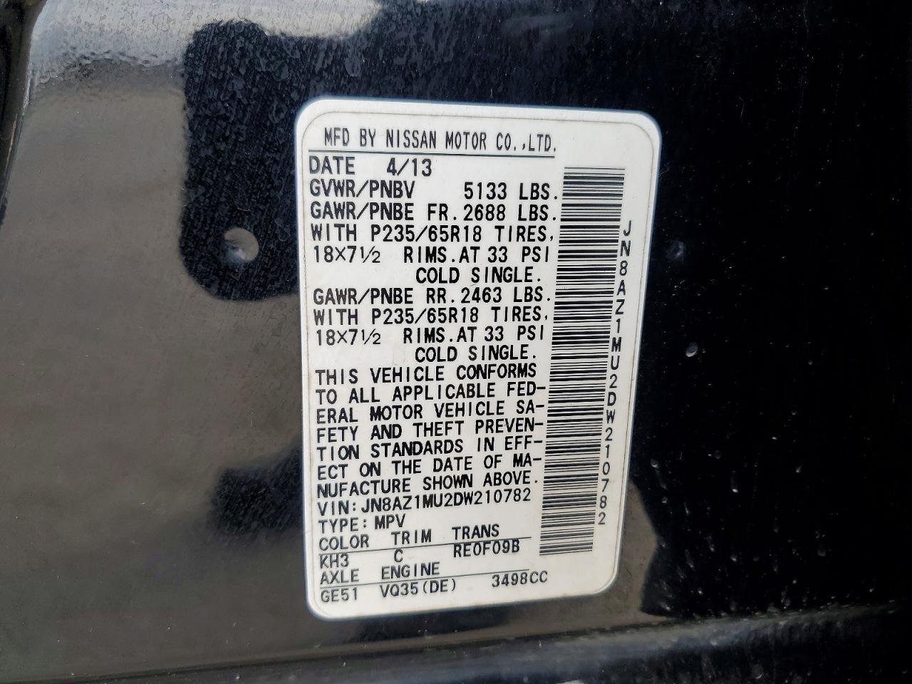 2013 NISSAN MURANO