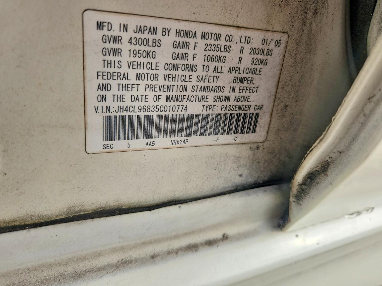 2005 ACURA TSX