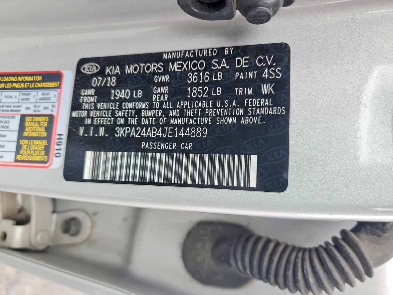 2018 KIA RIO