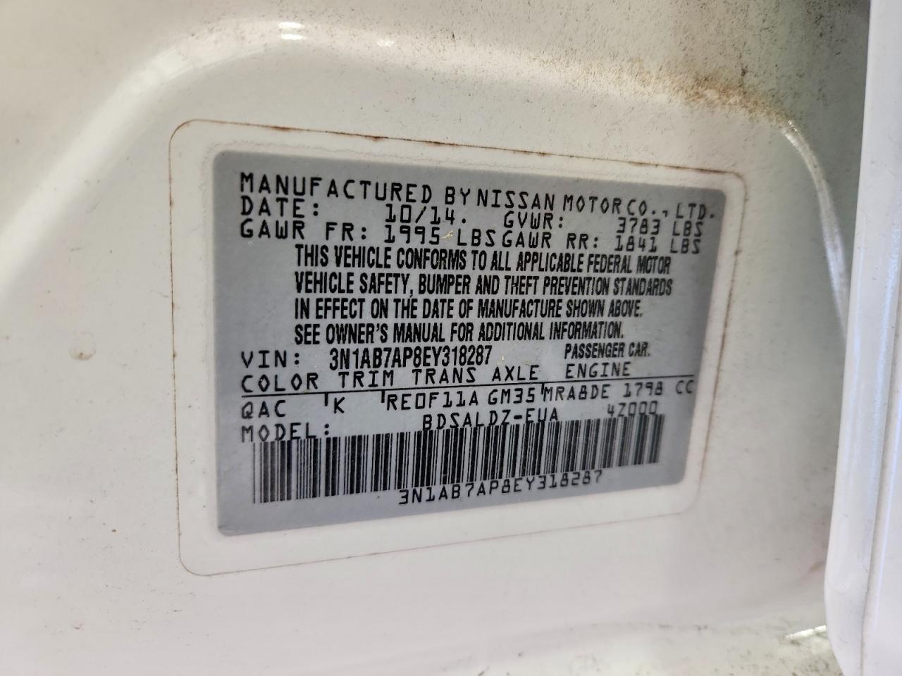 2014 NISSAN SENTRA