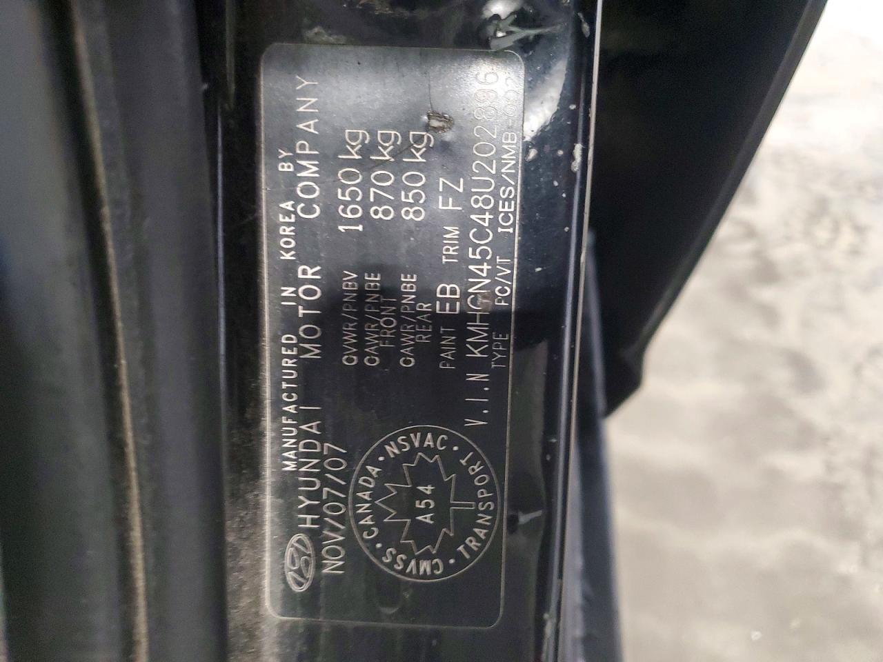 2008 HYUNDAI ACCENT