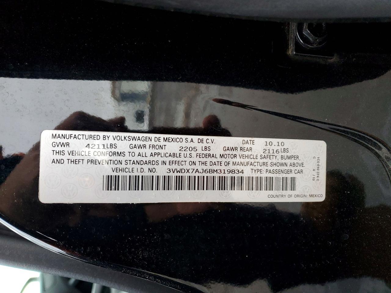 2011 VOLKSWAGEN JETTA