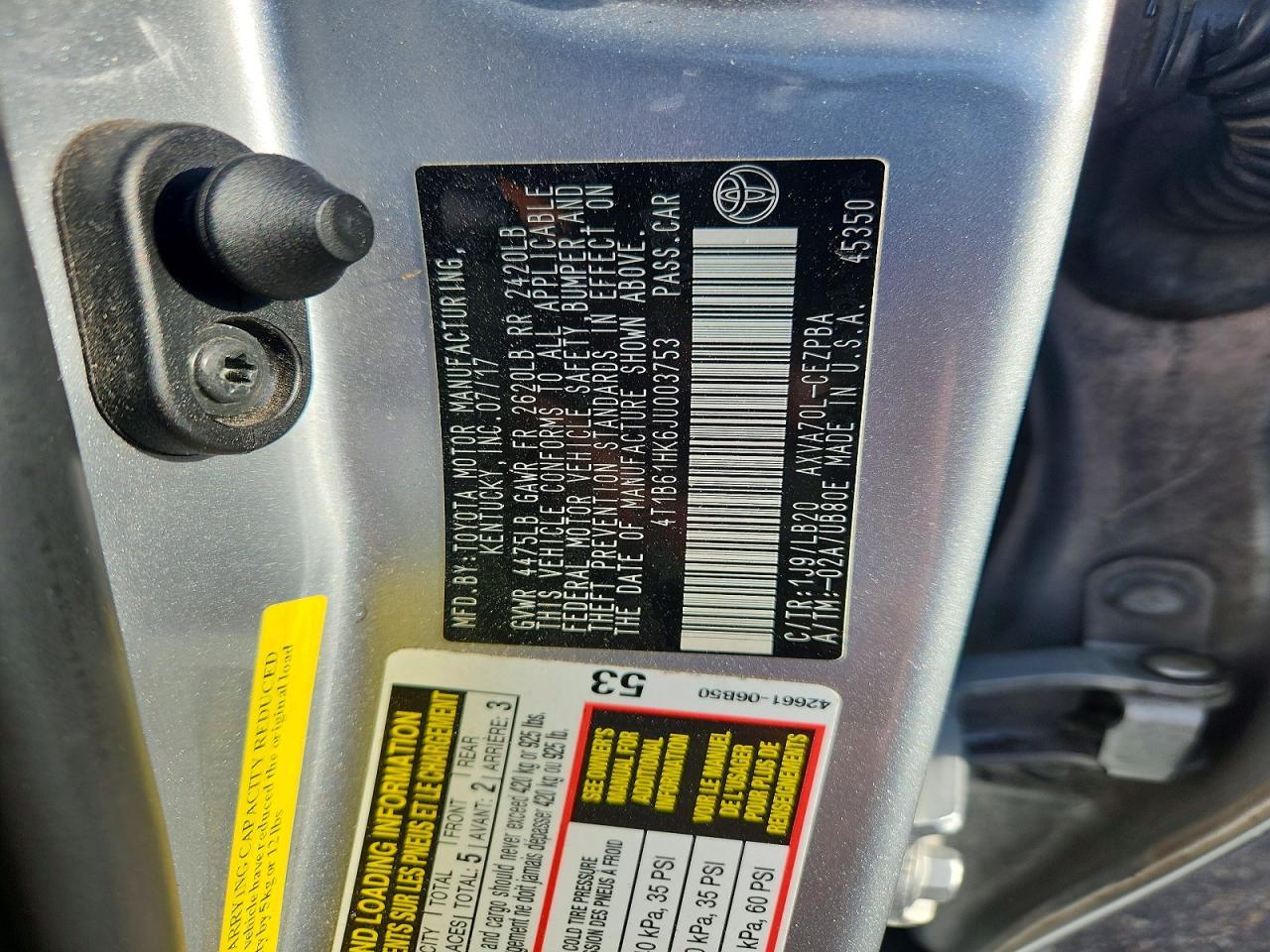 2018 TOYOTA CAMRY