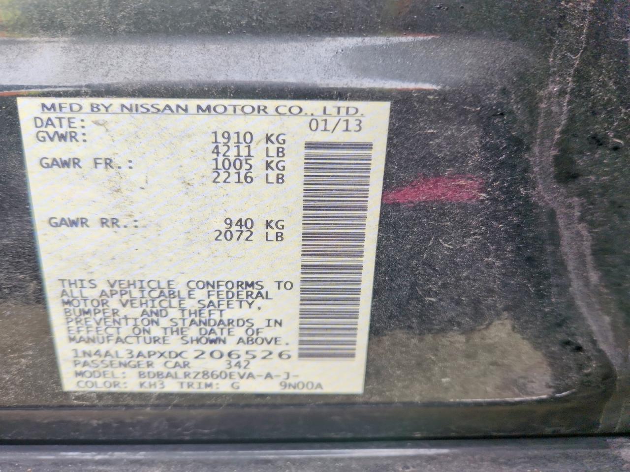 2013 NISSAN ALTIMA