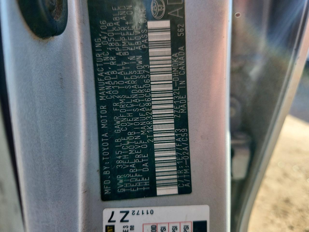 2006 TOYOTA COROLLA