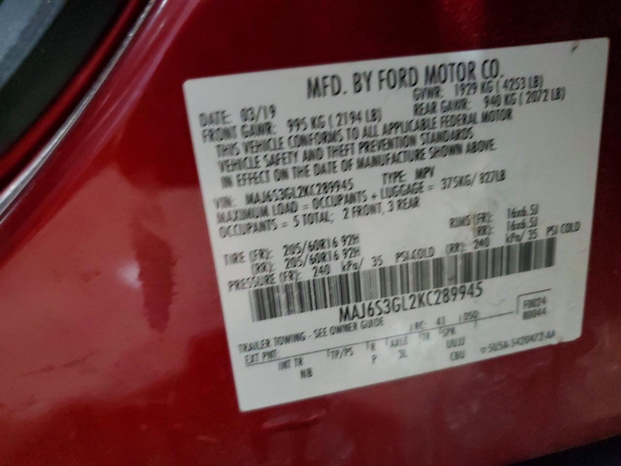 2019 FORD EcoSport