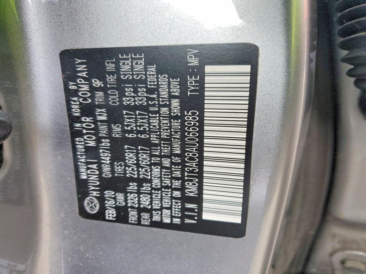 2010 HYUNDAI TUCSON