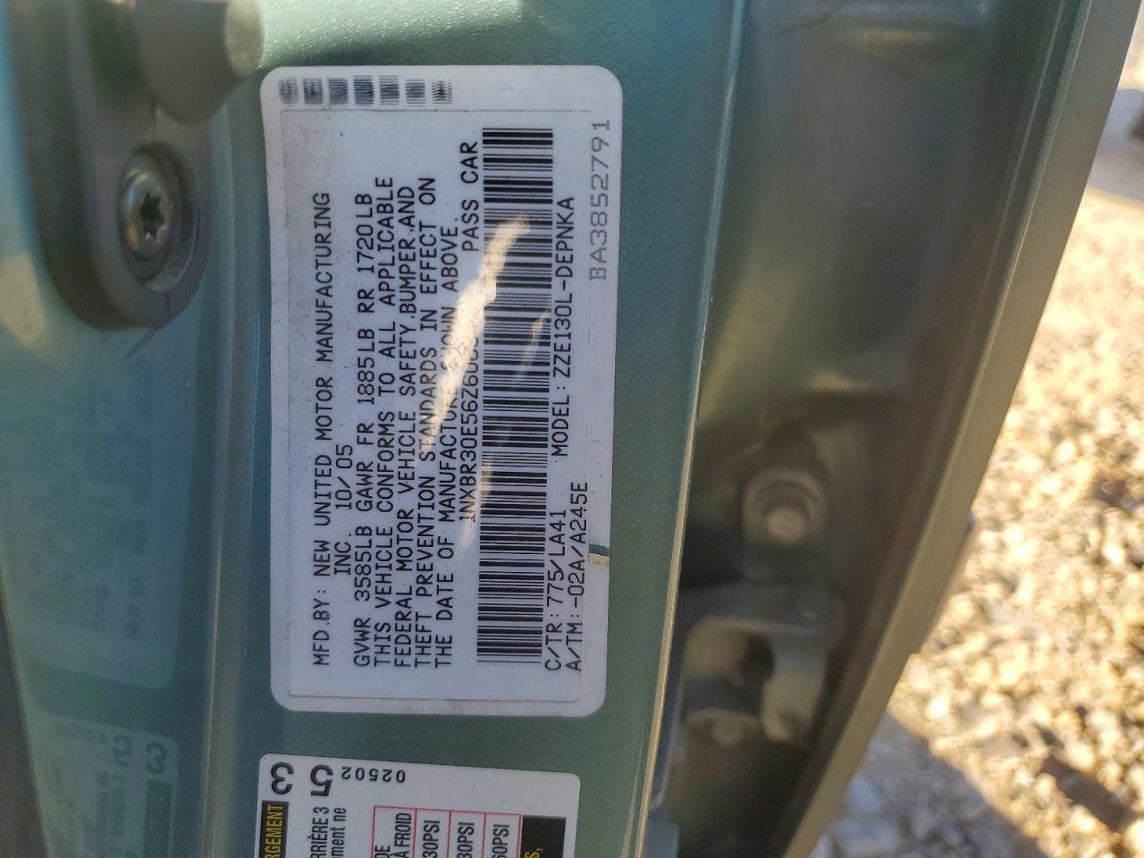 2006 TOYOTA COROLLA