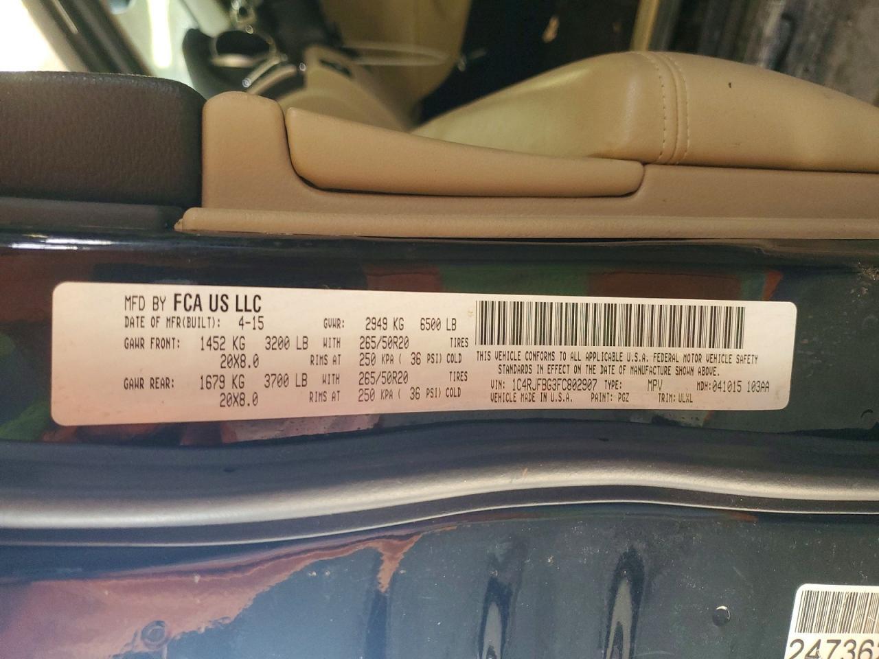 2015 JEEP Grand Cherokee