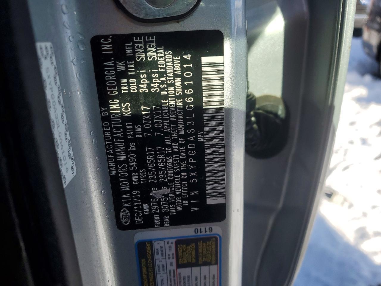 2020 KIA SORENTO