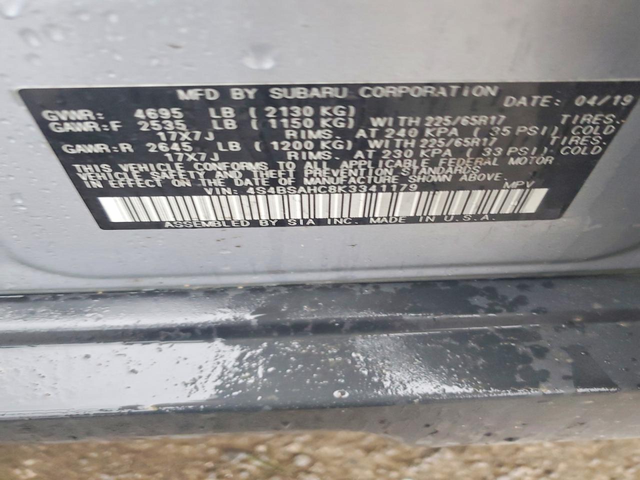2019 SUBARU Outback
