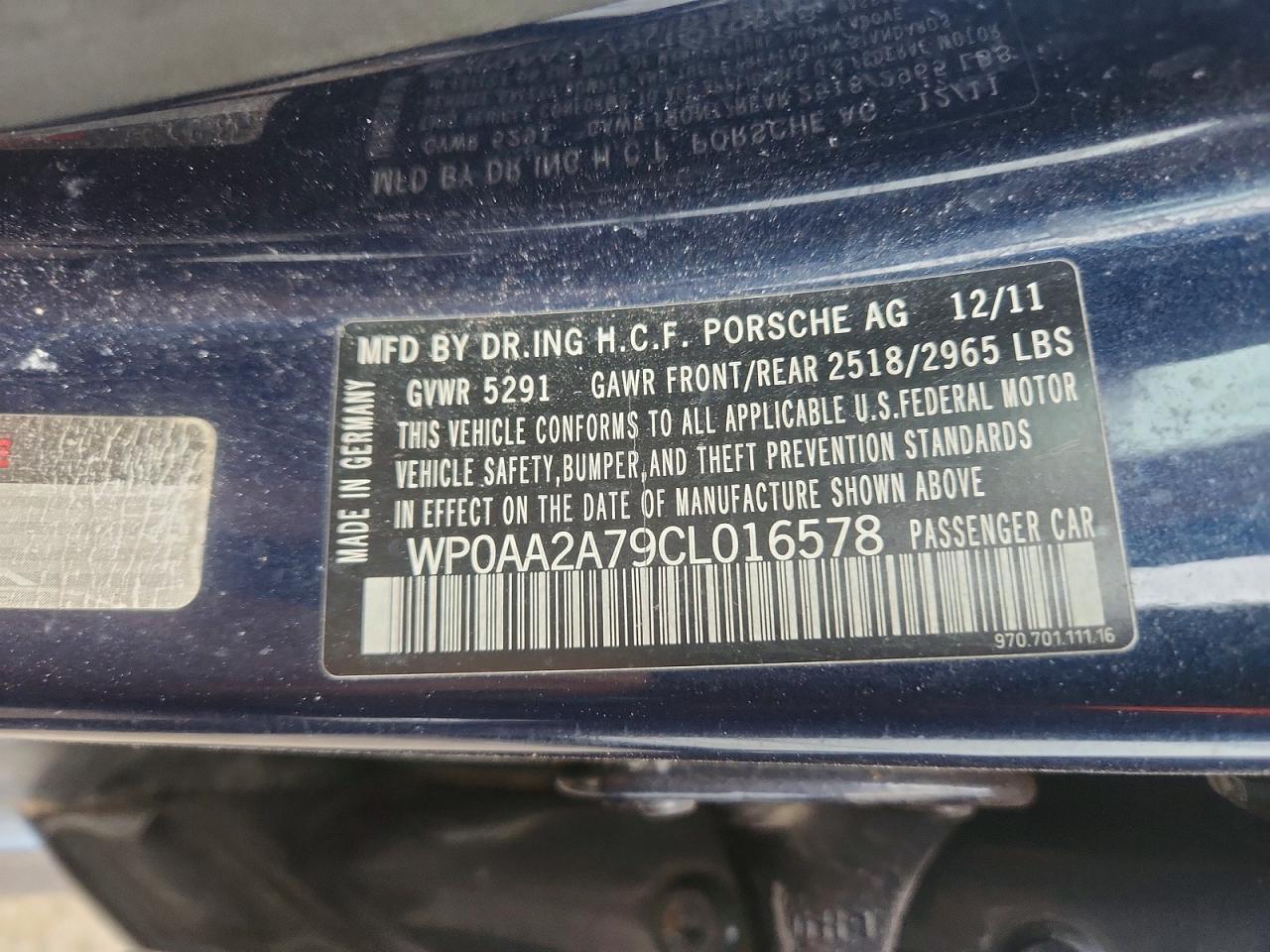 2012 PORSCHE Panamera