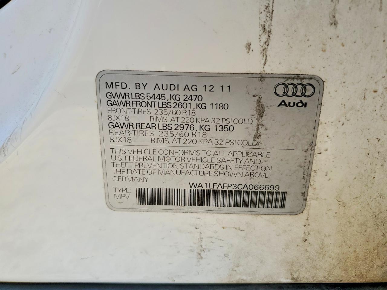 2012 AUDI Q5