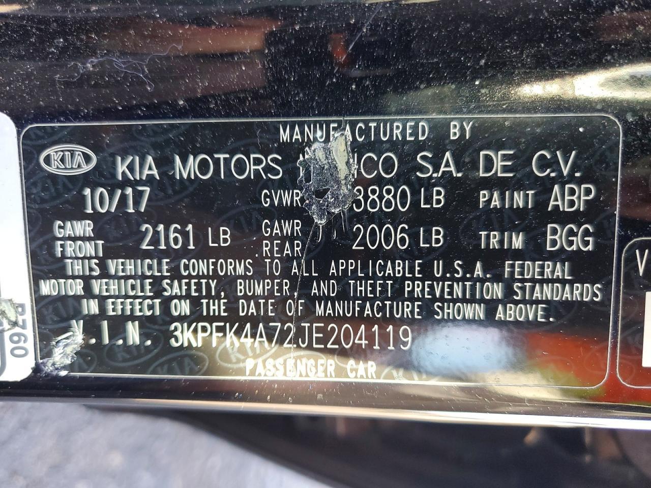 2018 KIA FORTE