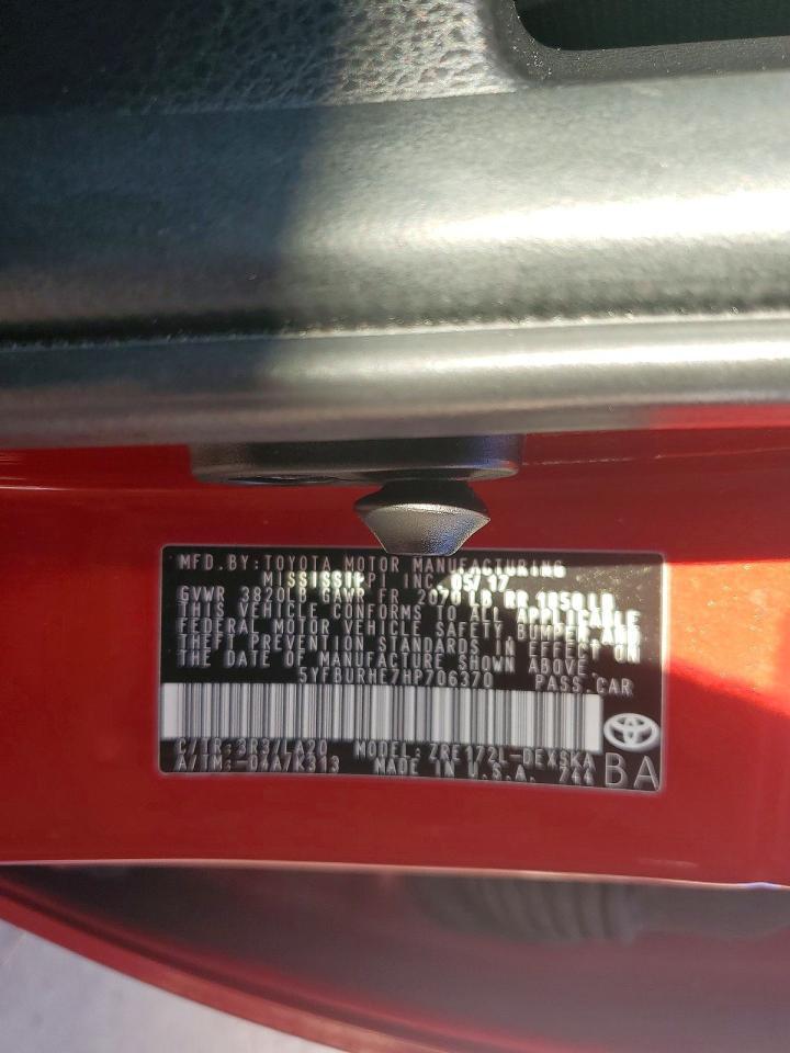 2017 TOYOTA COROLLA