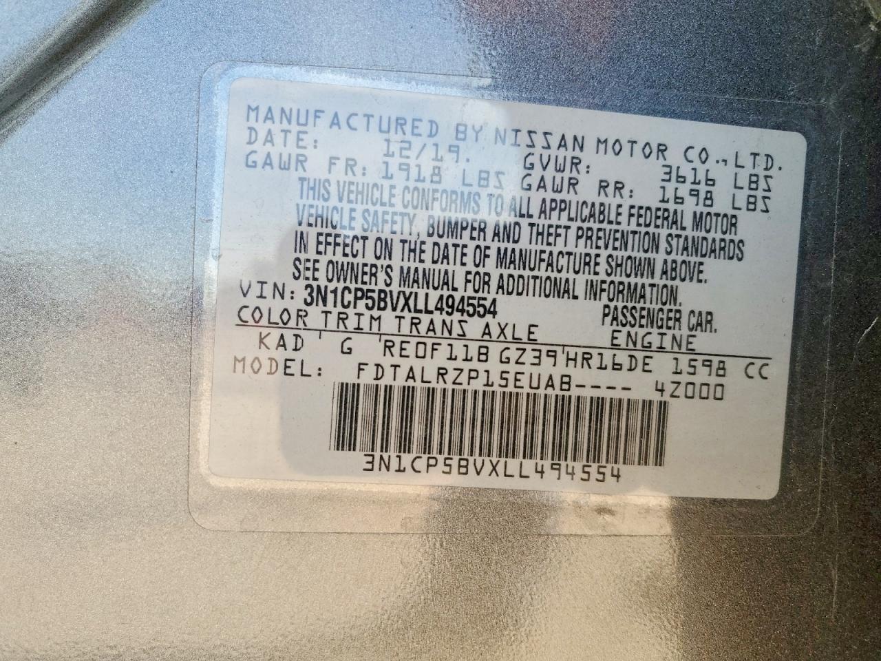 2020 NISSAN KICKS