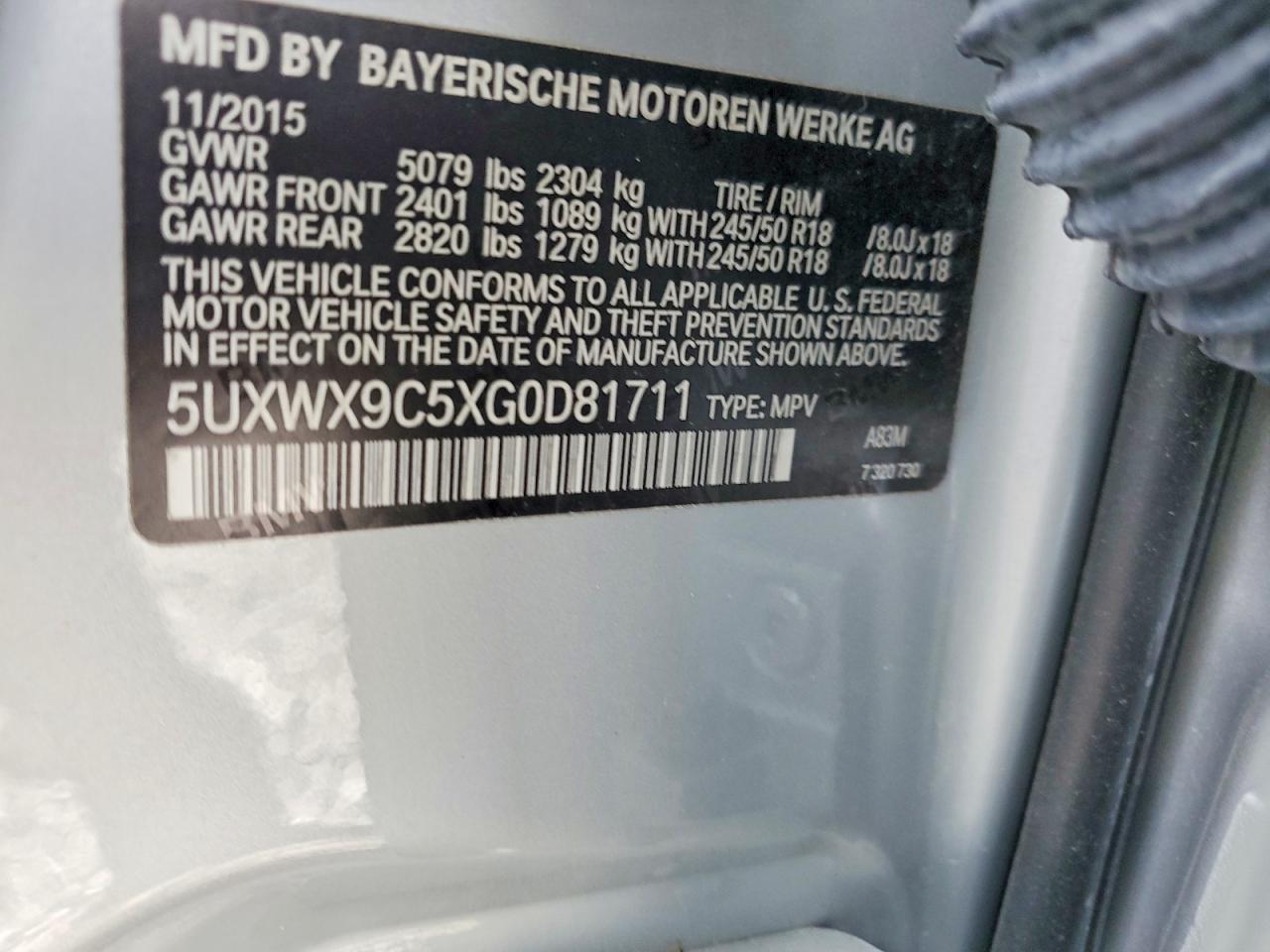 2016 BMW X3