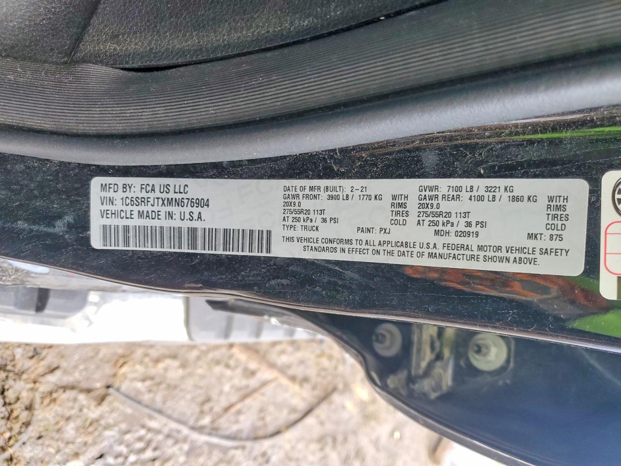 2021 RAM 1500