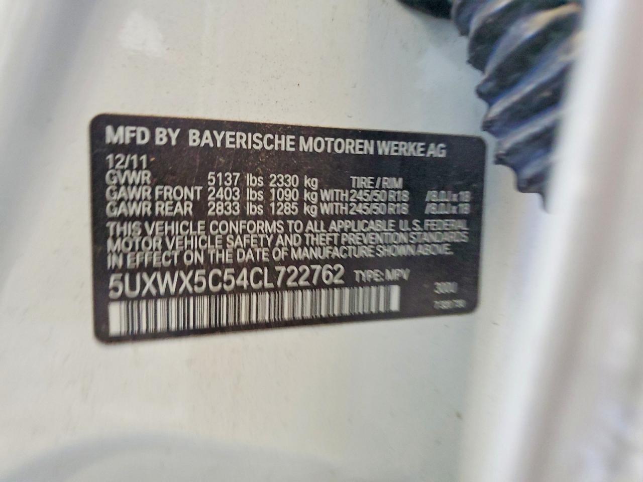 2012 BMW X3